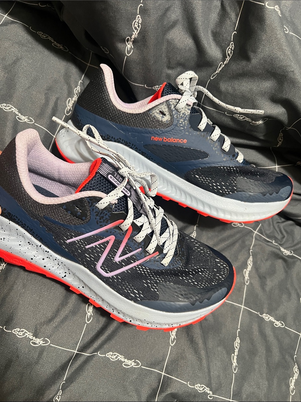 New Balance Navy with Pink and Red Women's Athletic Running Sneakers